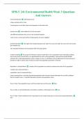 SPH-V 241 Environmental Health Week 3 Questions And Answers