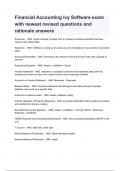 Financial Accounting Ivy Software exam with newest revised questions and rationale answers 