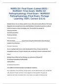NURS 231 Final Exam &lpar;Latest-2023&rpar; &sol; NURS231 Final Exam&sol; NURS 231 Pathophysiology Final Exam &sol; NURS231 Pathophysiology Final Exam&colon; Portage Learning &vert;100&percnt; Correct Q & A&vert;