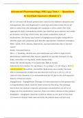 Advanced Pharmacology NSG 533 Test 1 &ndash; Questions & Verified Answers &lpar;Rated A&plus;&rpar;