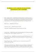 FLORIDA LAWS AND RULES EXAM 2024 QUESTIONS AND ANSWERS