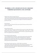 FLORIDA LAWS AND RULES EXAM 2 2024&sol;2025  VERIFIED QUESTIONS AND ANSWERS