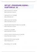 OST-247 - Procedure Coding - Chapters 22 - 23&vert;106 Exam Prep Questions And Answers