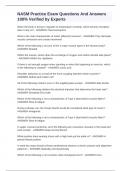 NASM Practice Exam Questions And Answers 100&percnt; Verified by Experts