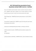 ACC 550 Audit Documentation Exam&vert; Questions Solved 100&percnt; Correct &vert; Verified