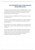 ACC 550 SHWLTR Exam&vert; Study Questions Solved 100&percnt; Correct