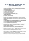 ACC 550 Exam&vert; Study Questions Solved 100&percnt; Correct Latest Update 2024