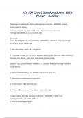 ACC 550 Exam&vert; Questions Solved 100&percnt; Correct &vert; Verified