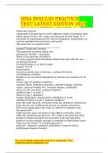 QMA INSULIN PRACTICE TEST LATEST EDITION 2024 GUARANTEED GRADE A&plus;