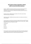 BUNDLE OF ACT Science Exams &vert; Questions with 100&percnt; Solutions&sol;Verified Answers