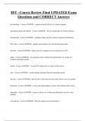 IDT - Course Review Final UPDATED Exam Questions and CORRECT Answers