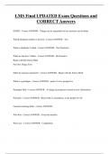 LMS Final UPDATED Exam Questions and  CORRECT Answers