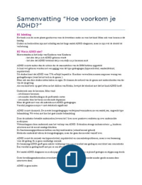 Samenvatting hoe voorkom je ADHD