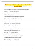 MSP Test &lpar;part 2&rpar; Exam Questions with Verified Answers 2024