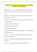Florida Fire Investigator Exam With Complete Solutions 100&percnt; Correct -2024&sol;2025