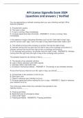 AFI License Sigonella Exam 2024 &vert;questions and answers &vert; Verified