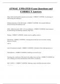 ATMAE   Bundled Exam Questions Package with Correct Answers