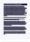 ACT 3355 Internal Auditing Quiz 1