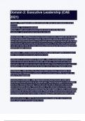 Domain 2&lowbar; Executive Leadership &lpar;CAE 2021&rpar;
