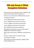 NR 235 Exam 2 With Complete Solution