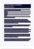 The Washington and Adams Administrations