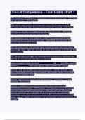 Clinical Competence - Final Exam - Part 1&period;