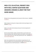 WGU C211 OA ACTUAL &sol;NEWEST 2024 WITH WELL SORTED QUESTIONS AND ANSWERS &sol;GRADED A&plus;&sol;BEST FOR THAT GOOD GRADE 