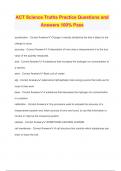 ACT Science Bundled Exams with 100&percnt; Correct Answers 