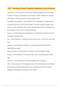 ACT - Science Terms Practice Questions and Answers