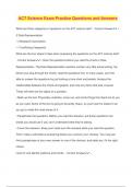 ACT Science Exam Practice Questions and Answers