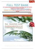 FULL TEST BANK For Fundamentals Of Corporate Finance Tenth Edition With 100&percnt; Verified Questions And Answers Graded A&plus;   