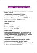 ACC201 FINAL EXAM 2024-2025