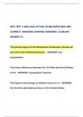 GEO TEST 3 &vert;2023-2024 ACTUAL EXAM QUESTIONS AND  CORRECT ANSWERS &lpar;VERIFIED ANSWERS &rpar; ALREADY  GRADED A&plus;