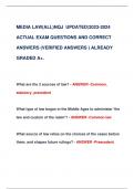 MEDIA LAW&lpar;ALL&rpar;NQJ UPDATED&vert;2023-2024  ACTUAL EXAM QUESTIONS AND CORRECT  ANSWERS &lpar;VERIFIED ANSWERS &rpar; ALREADY  GRADED A&plus;&period;