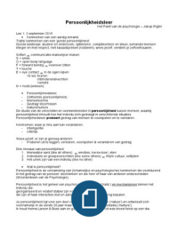 College's Persoonlijkheidsleer