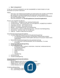 Bouwkosten samenvatting