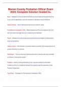 Marion County Probation Officer Exam 2024&vert; Complete Solution Graded A&plus;
