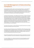 CLC 059 Management of Subcontracting Compliance Questions & Answers Already Passed&excl;&excl;