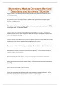 Bloomberg Market Concepts Revised Questions and Answers &sol; Sure A&plus;