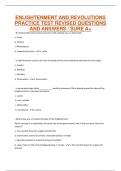 ENLIGHTENMENT AND REVOLUTIONS PRACTICE TEST REVISED QUESTIONS AND ANSWERS &sol; SURE A&plus;