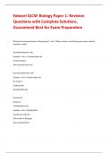 Edexcel IGCSE Biology Paper 1&colon; Revision  Questions with Complete Solutions&period;  Guaranteed Best for Exam Preparation