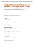 Enlightenment Multiple Choice Exam &sol; Revised Questions and Answers &sol; Sure A&plus;