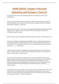 HISM &lpar;D033&rpar;&colon; Chapter 6 Revised Questions and Answers &sol; Sure A&plus;