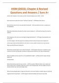 HISM &lpar;D033&rpar;&colon; Chapter 6 Revised Questions and Answers &sol; Sure A&plus;