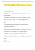 Marine Biology Exam &num;1 Questions and Answers