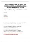 ATI LPN MUSCULOSKELETAL EXAM &vert; LPN  MUSCULOSKELETAL EXAM QUESTIONS AND  ANSWERS RATED A 2024 UPDATE