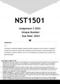  NST1501 Assignment 3 &lpar;ANSWERS&rpar; 2024 - DISTINCTION GUARANTEED