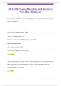 ACC 201 Exam 2 Questions and Answers &vert;  New One &vert; Grade A&plus;