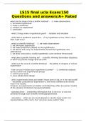 LS15 final ucla Exam&sol;150 Questions and answers&sol;A&plus; Rated