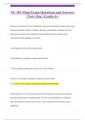 NU 201 Final Exam Questions and Answers  &vert; New One &vert; Grade A&plus;